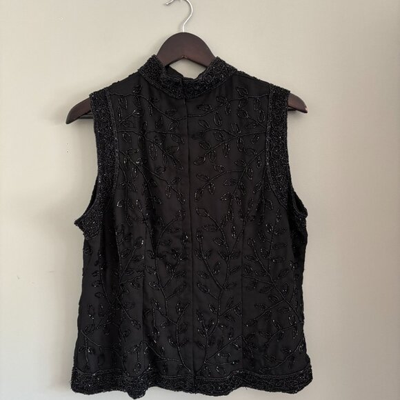 Vintage Beaded Sleeveless Blouse - Picture 2 of 9
